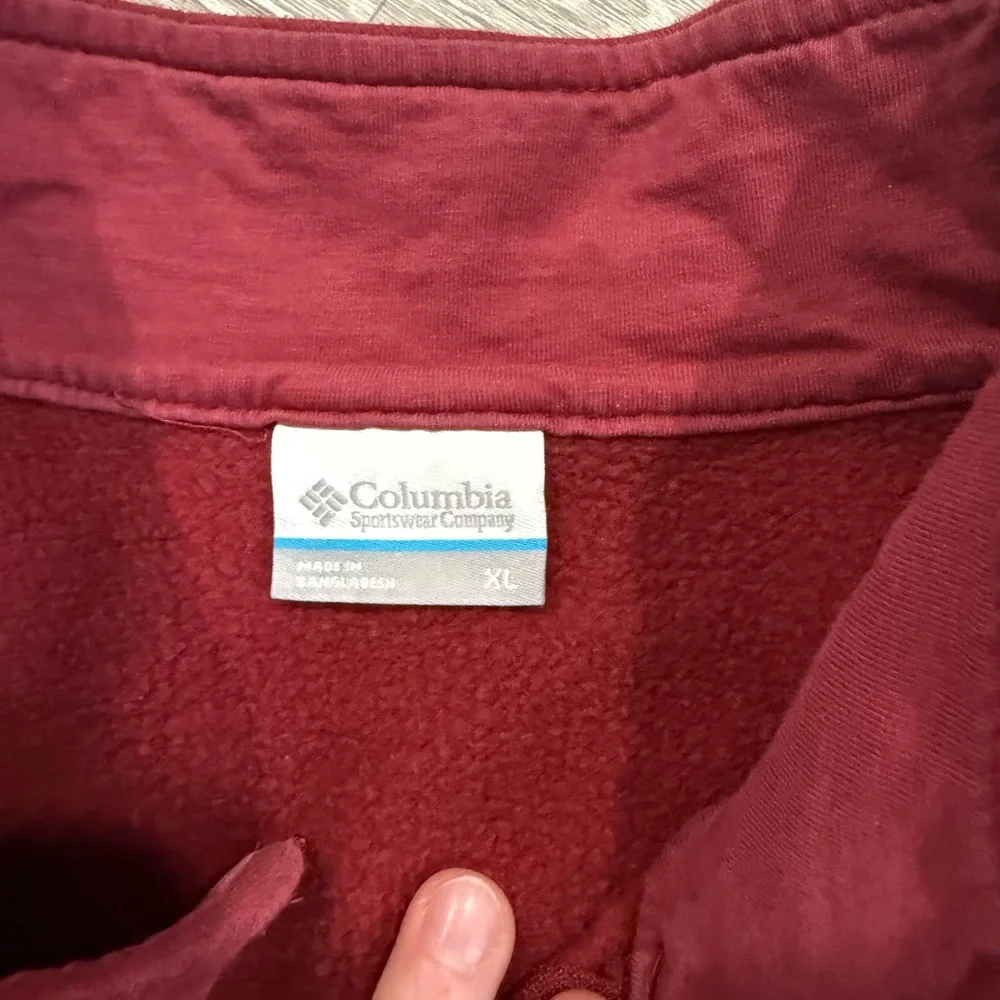 Columbia Men's Burgundy Zip-Up Sweater